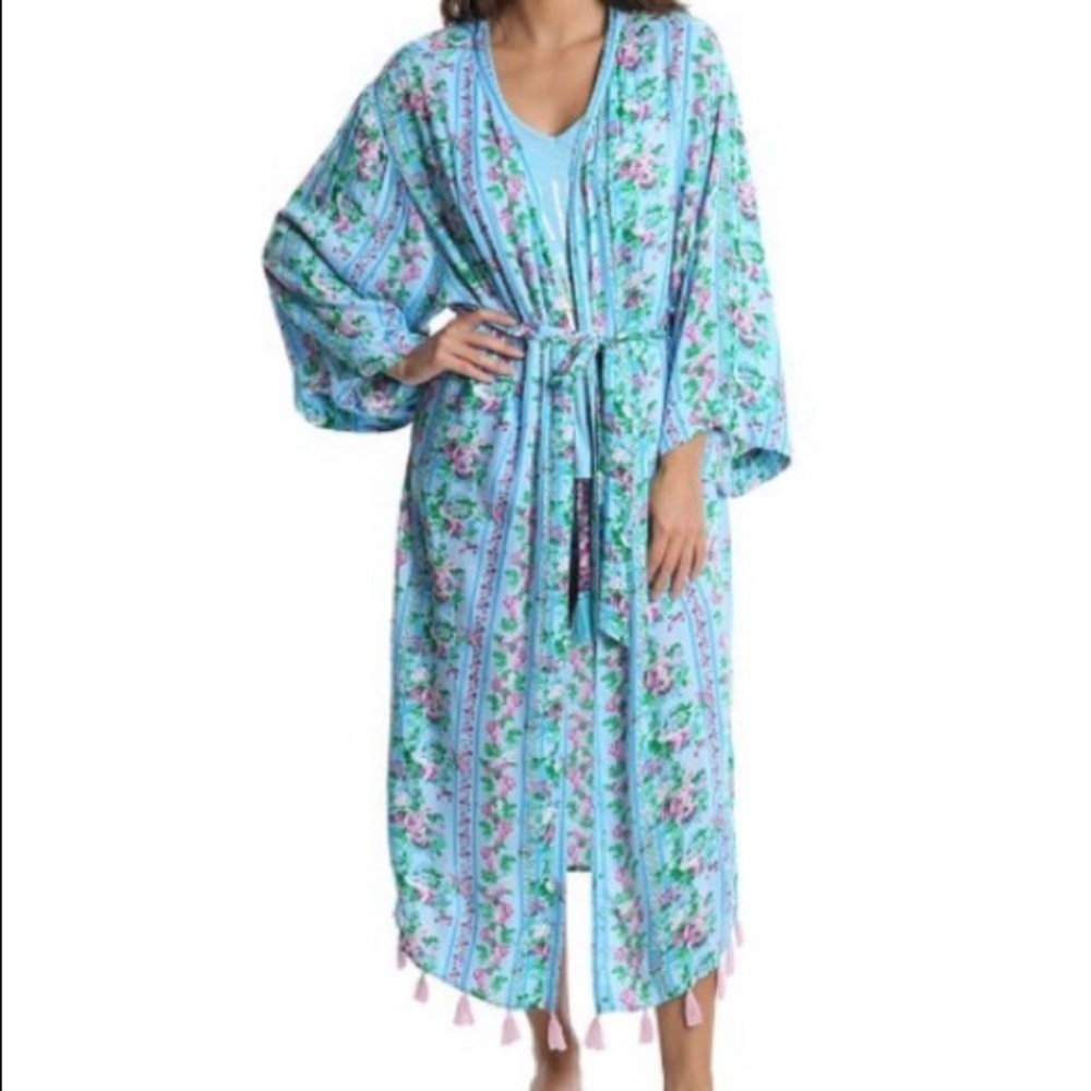 Macbeth collection allisandra floral tassel robe S